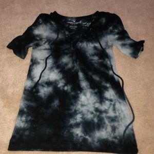 Lace up American eagle shirt